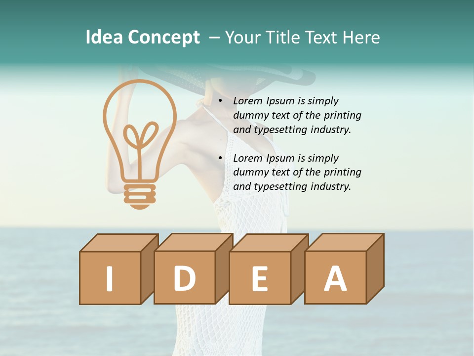 Beautiful Sea Hat PowerPoint Template