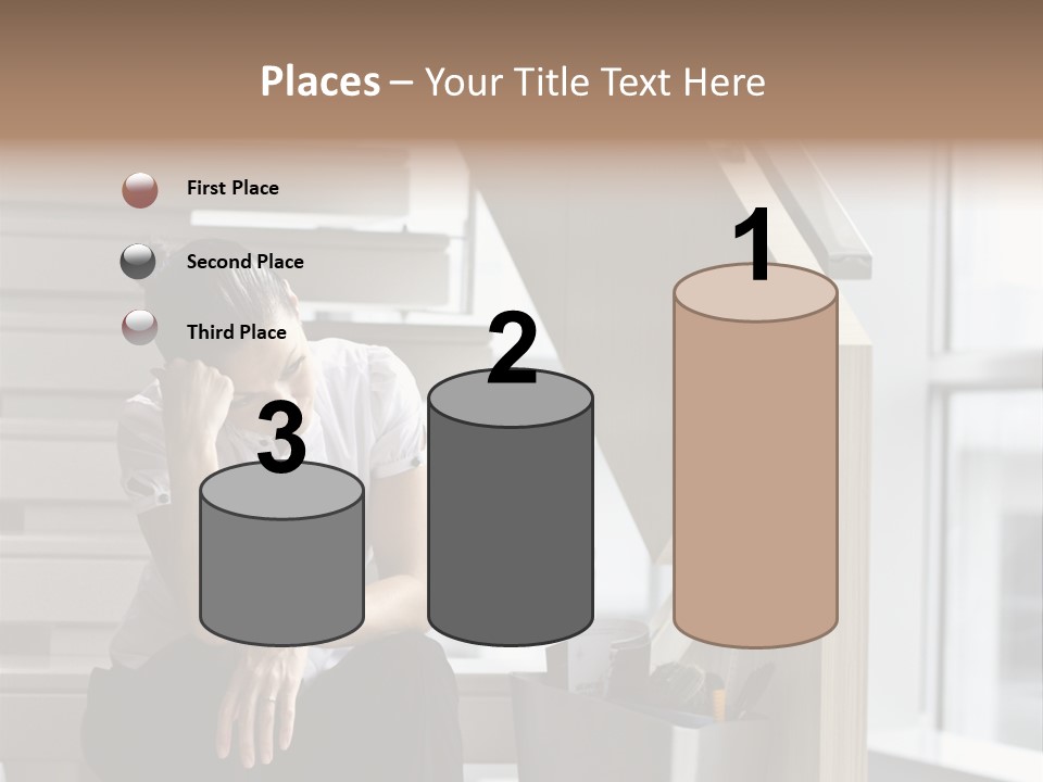 Depression One Person Waiting PowerPoint Template