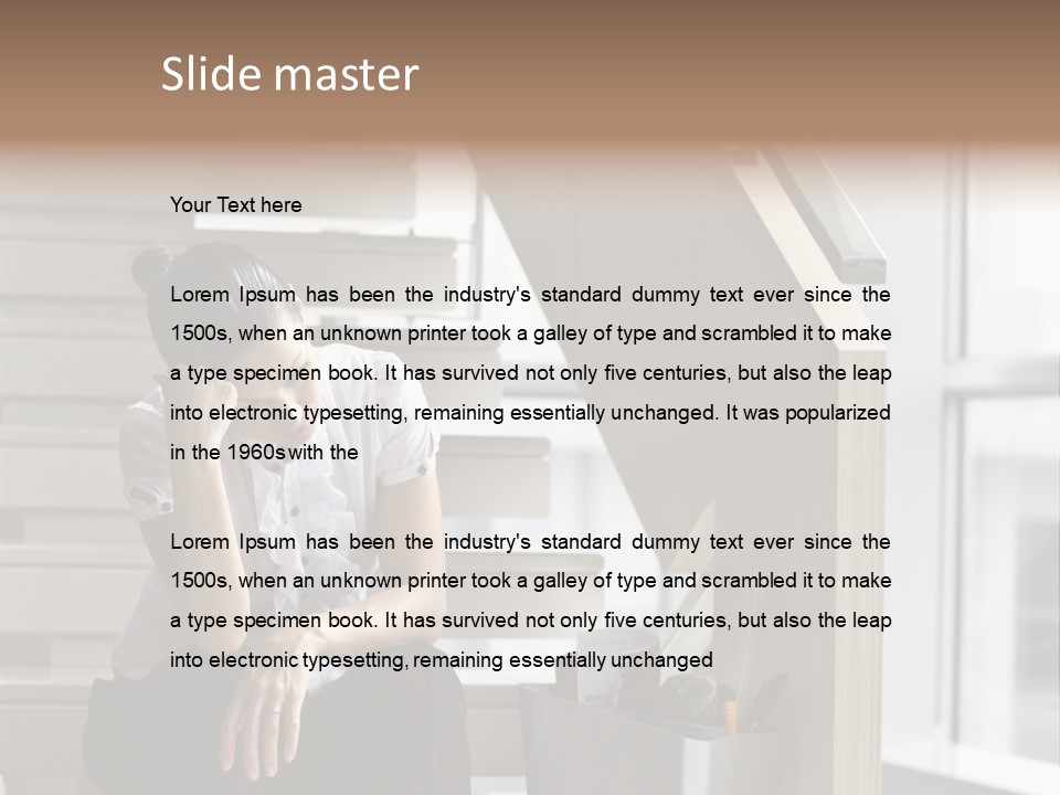 Depression One Person Waiting PowerPoint Template