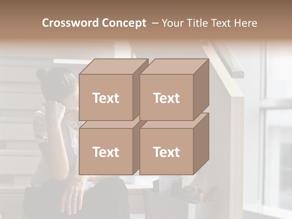 Depression One Person Waiting PowerPoint Template