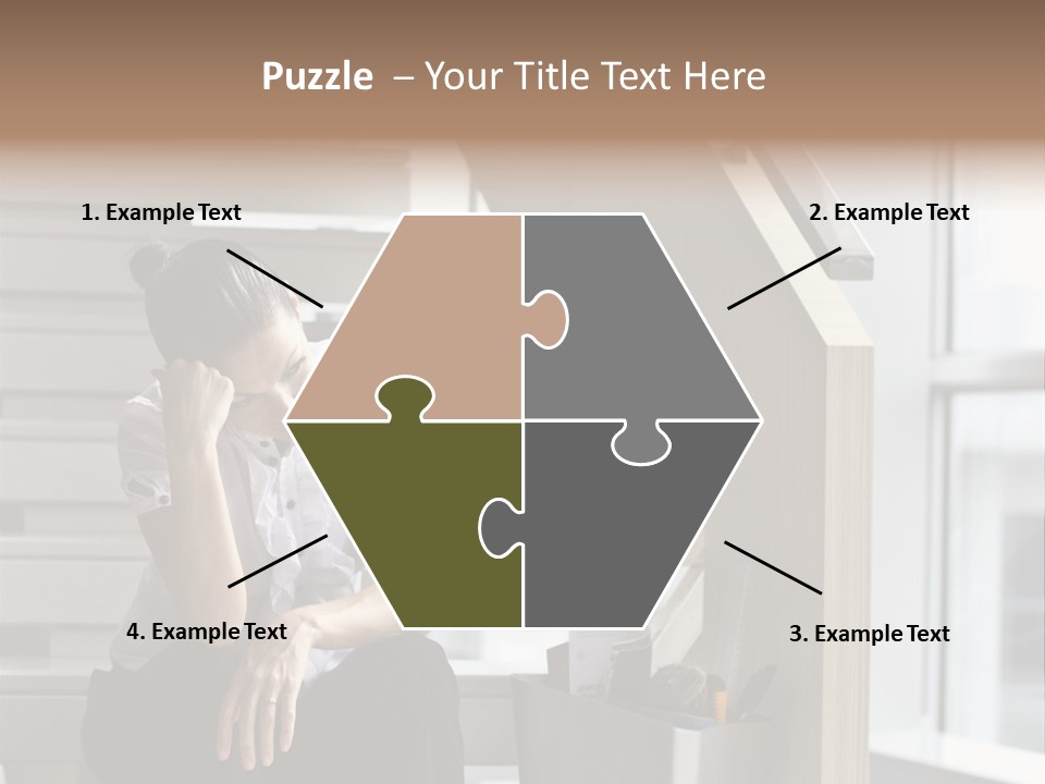 Depression One Person Waiting PowerPoint Template