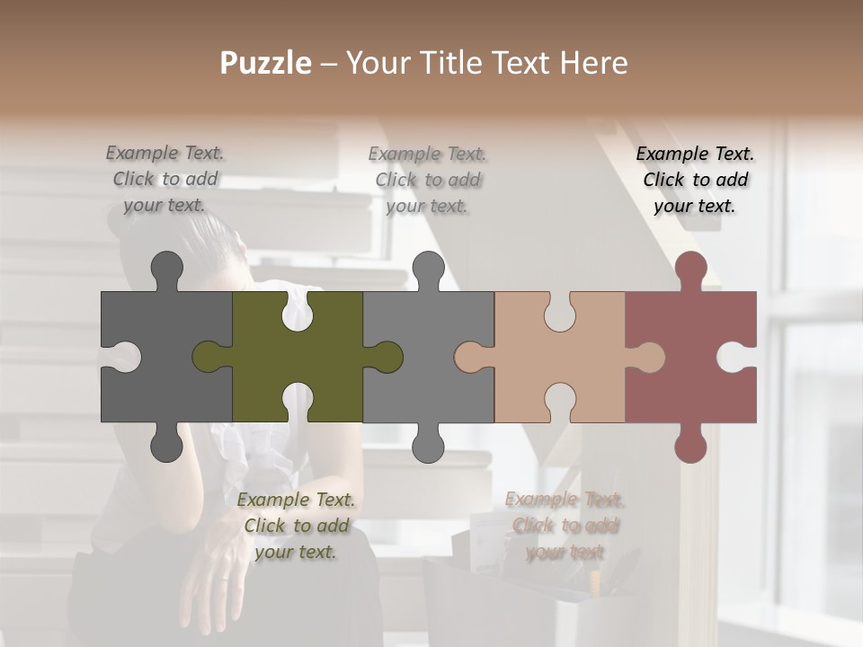 Depression One Person Waiting PowerPoint Template
