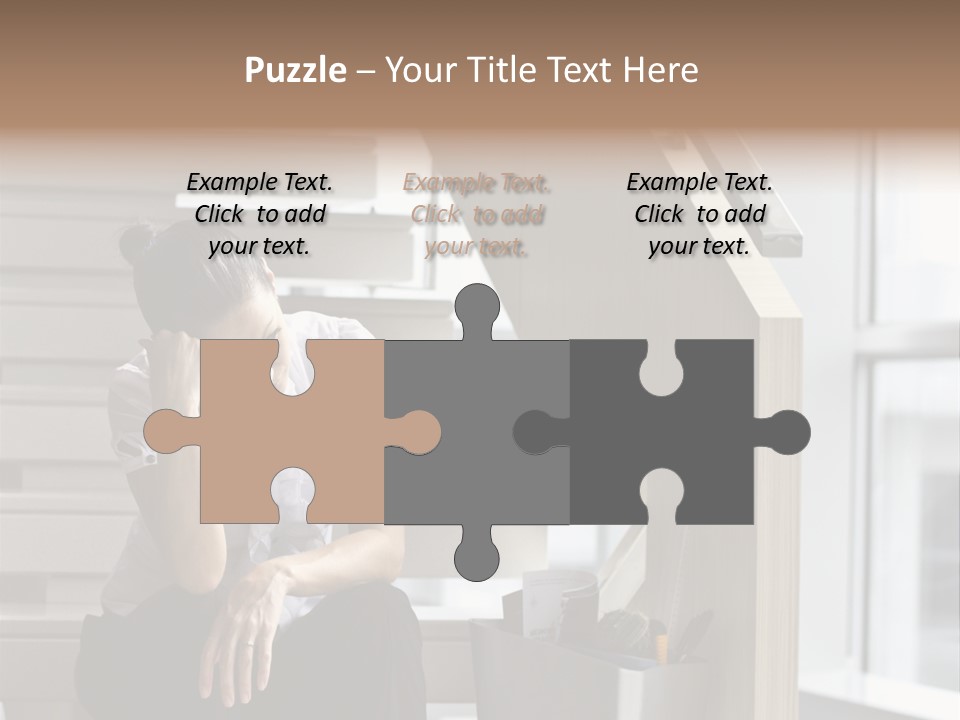 Depression One Person Waiting PowerPoint Template