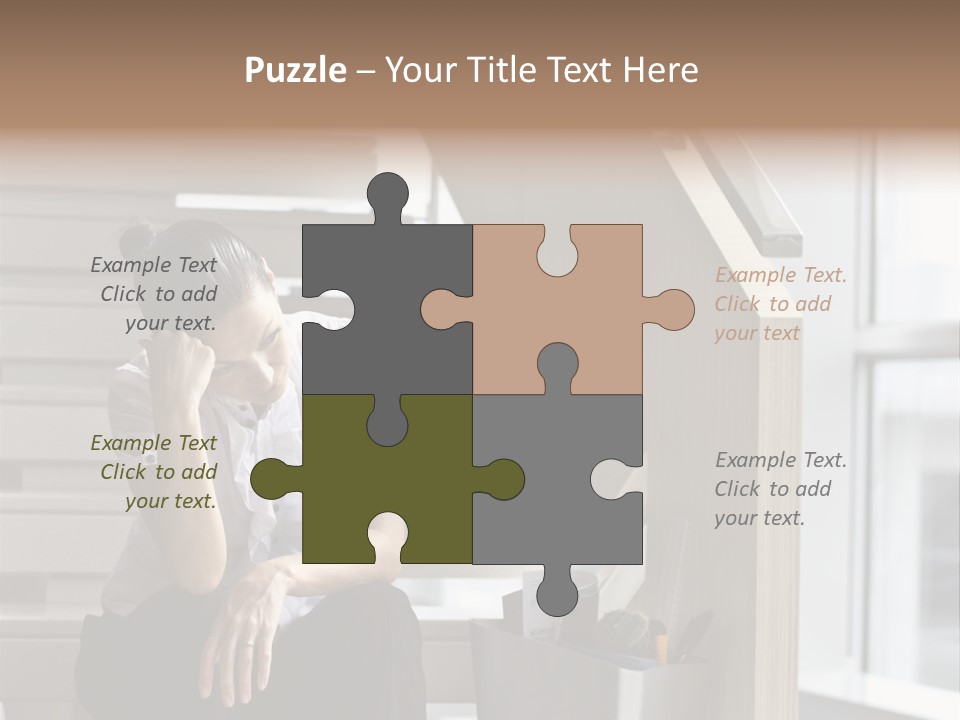 Depression One Person Waiting PowerPoint Template