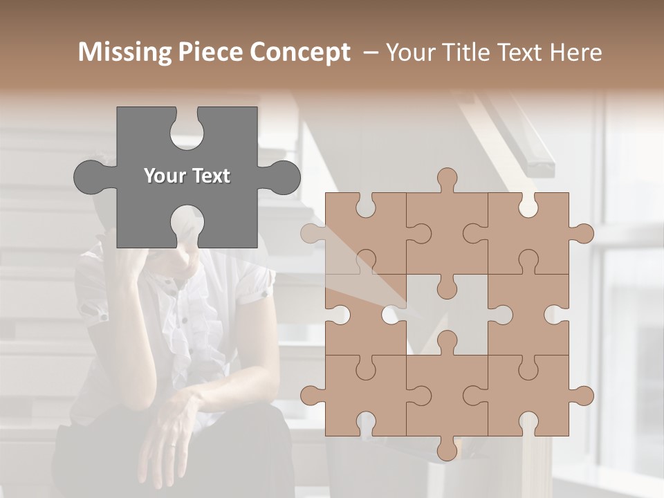 Depression One Person Waiting PowerPoint Template