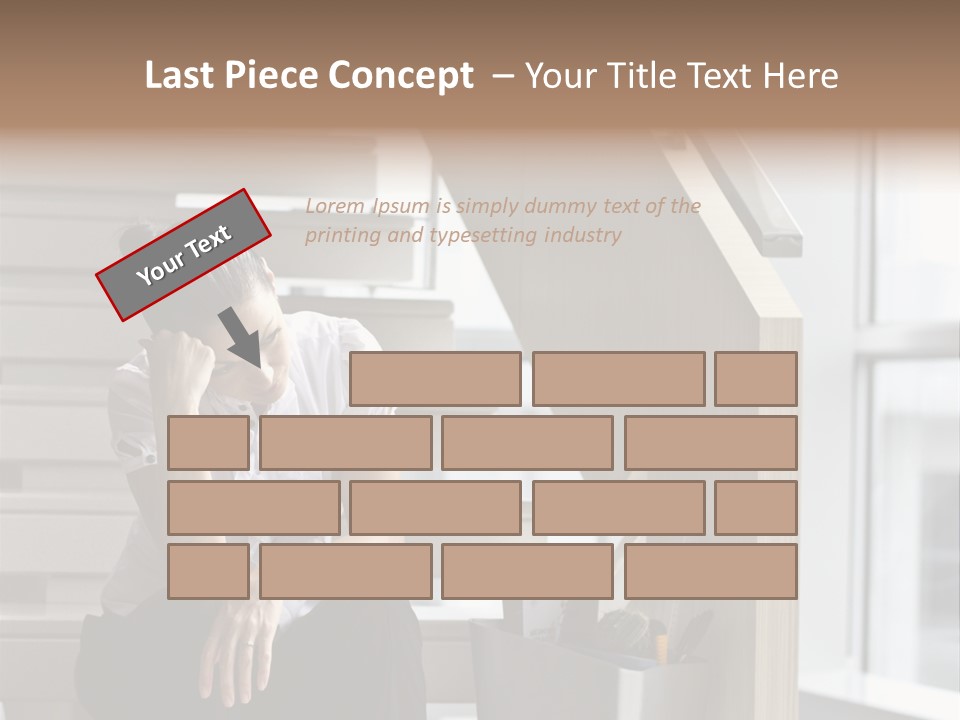 Depression One Person Waiting PowerPoint Template