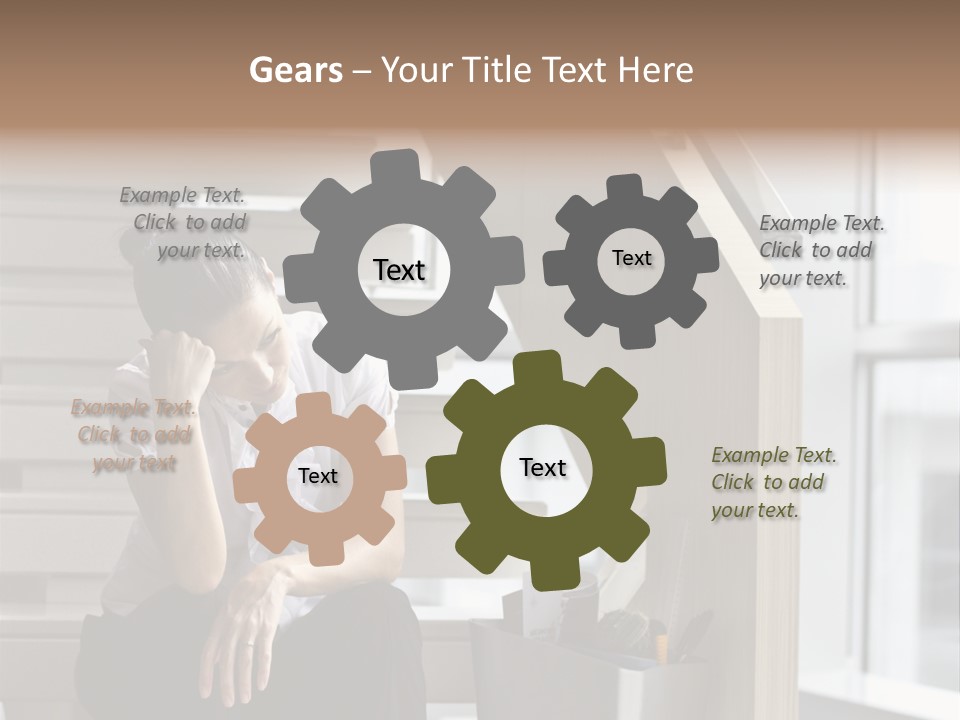 Depression One Person Waiting PowerPoint Template