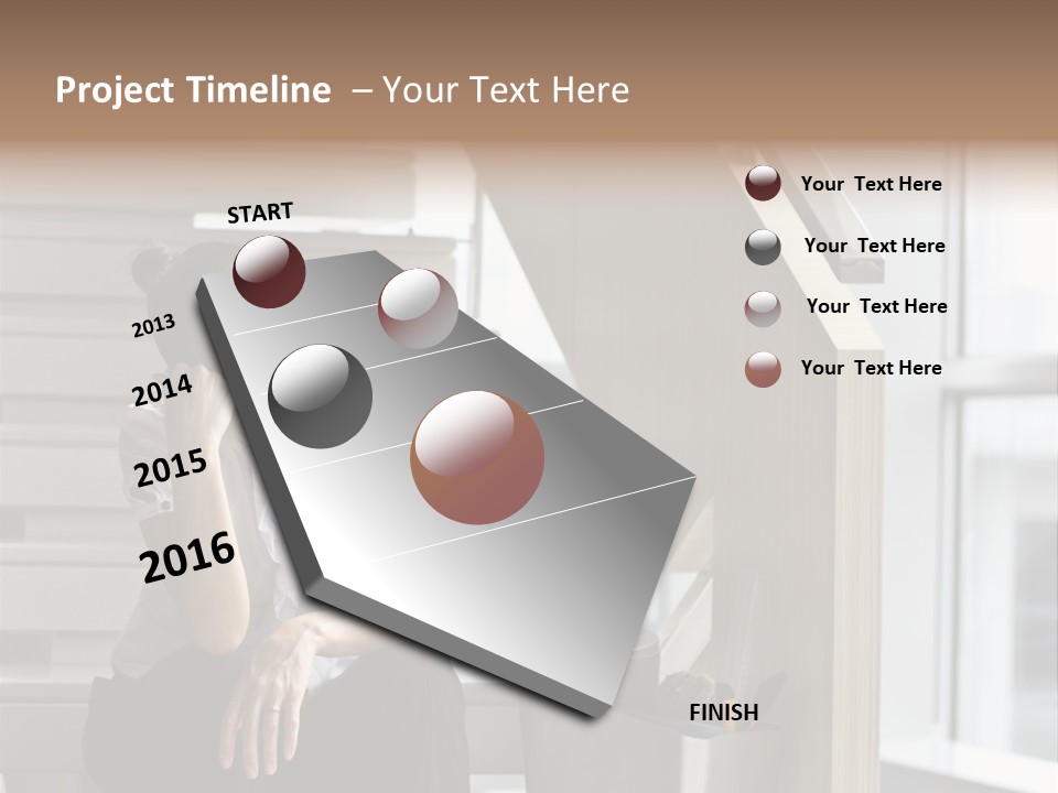 Depression One Person Waiting PowerPoint Template