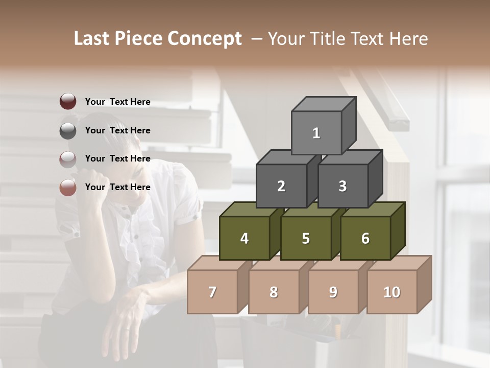 Depression One Person Waiting PowerPoint Template