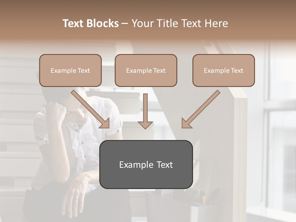 Depression One Person Waiting PowerPoint Template