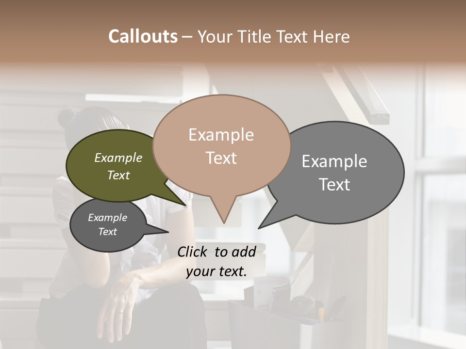 Depression One Person Waiting PowerPoint Template