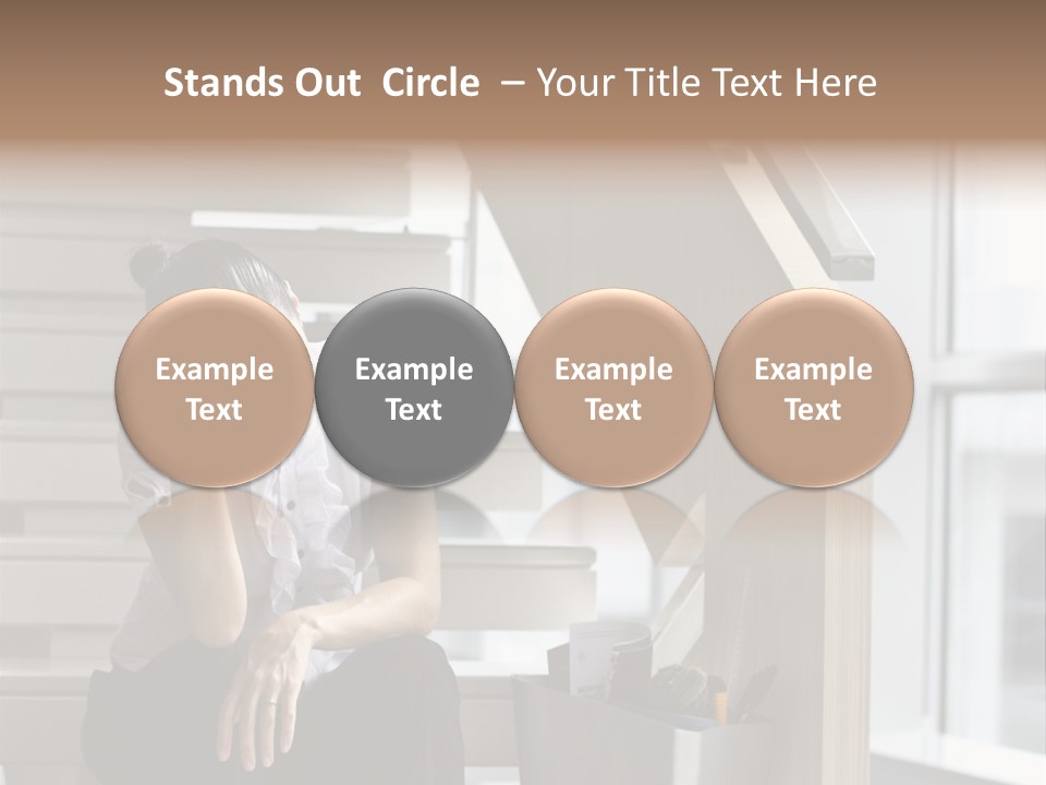 Depression One Person Waiting PowerPoint Template