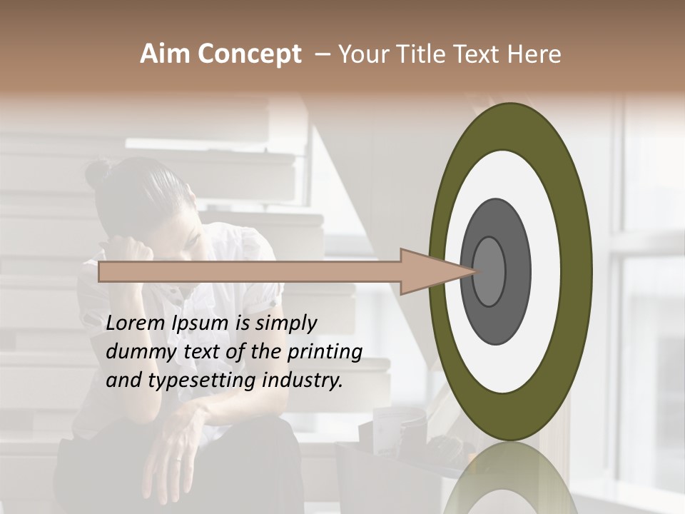 Depression One Person Waiting PowerPoint Template