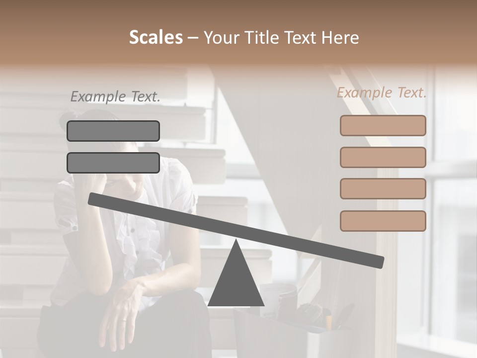 Depression One Person Waiting PowerPoint Template