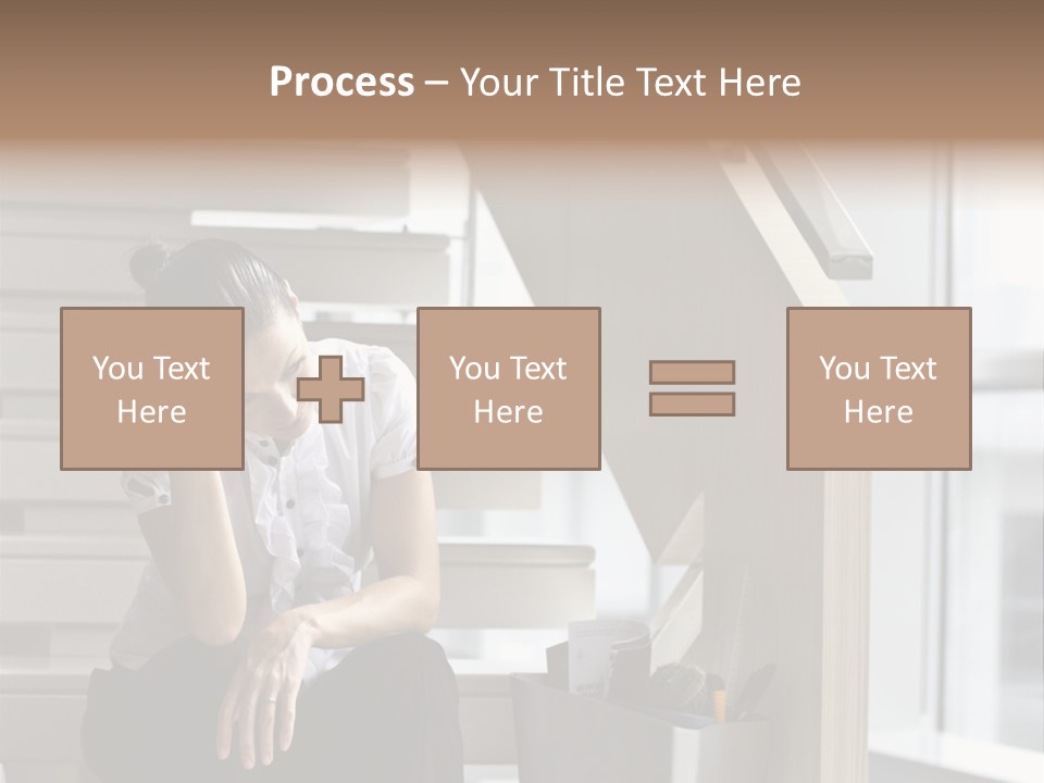 Depression One Person Waiting PowerPoint Template