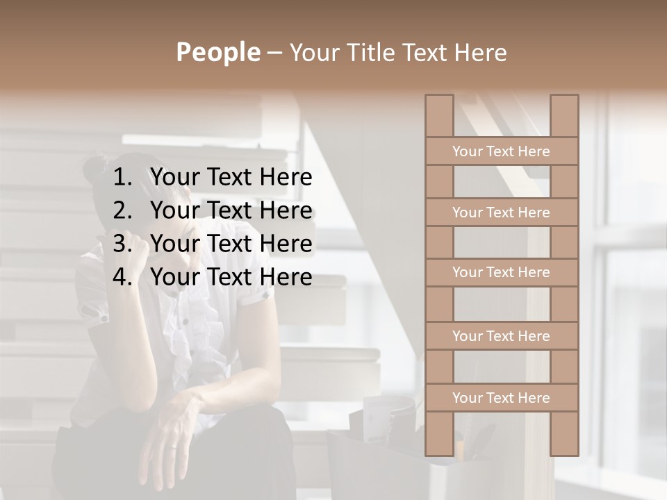 Depression One Person Waiting PowerPoint Template