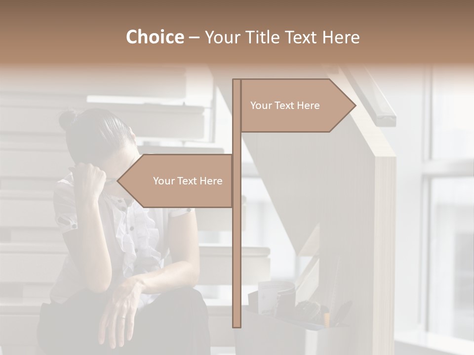 Depression One Person Waiting PowerPoint Template
