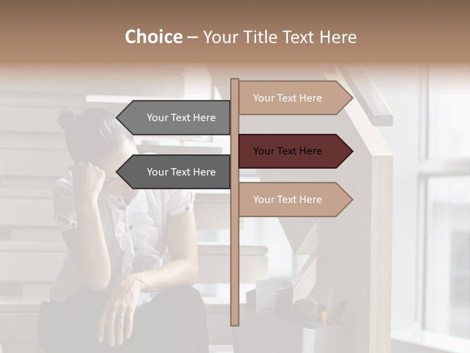 Depression One Person Waiting PowerPoint Template