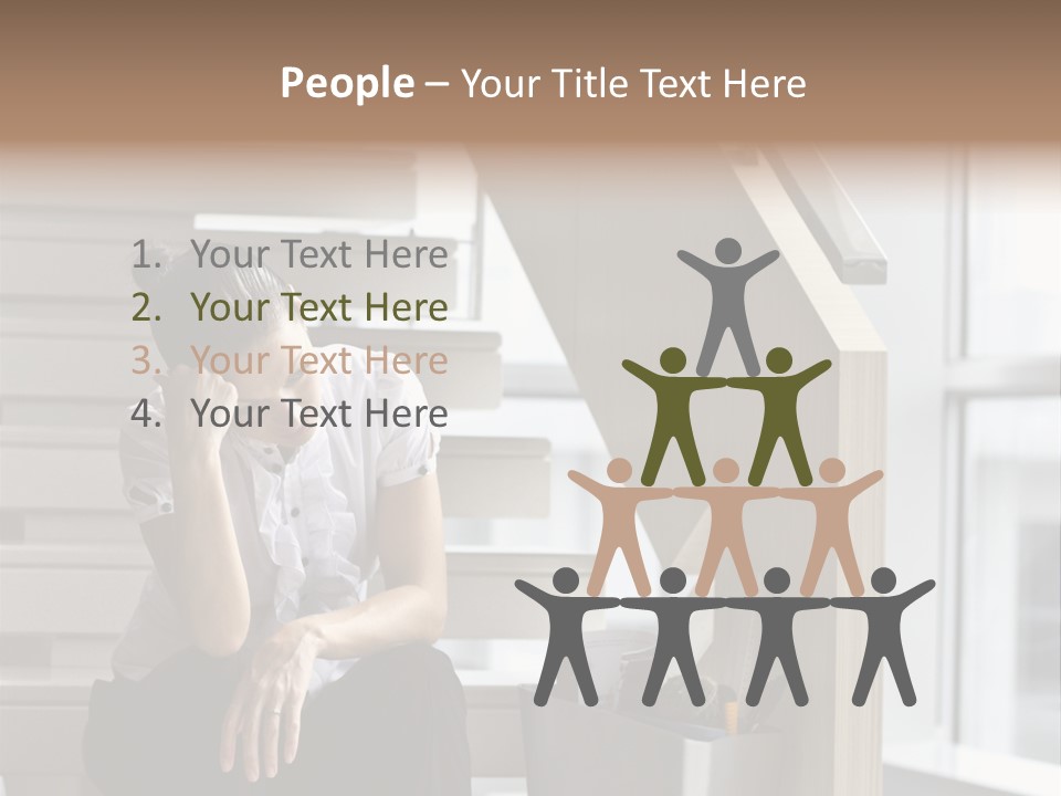 Depression One Person Waiting PowerPoint Template