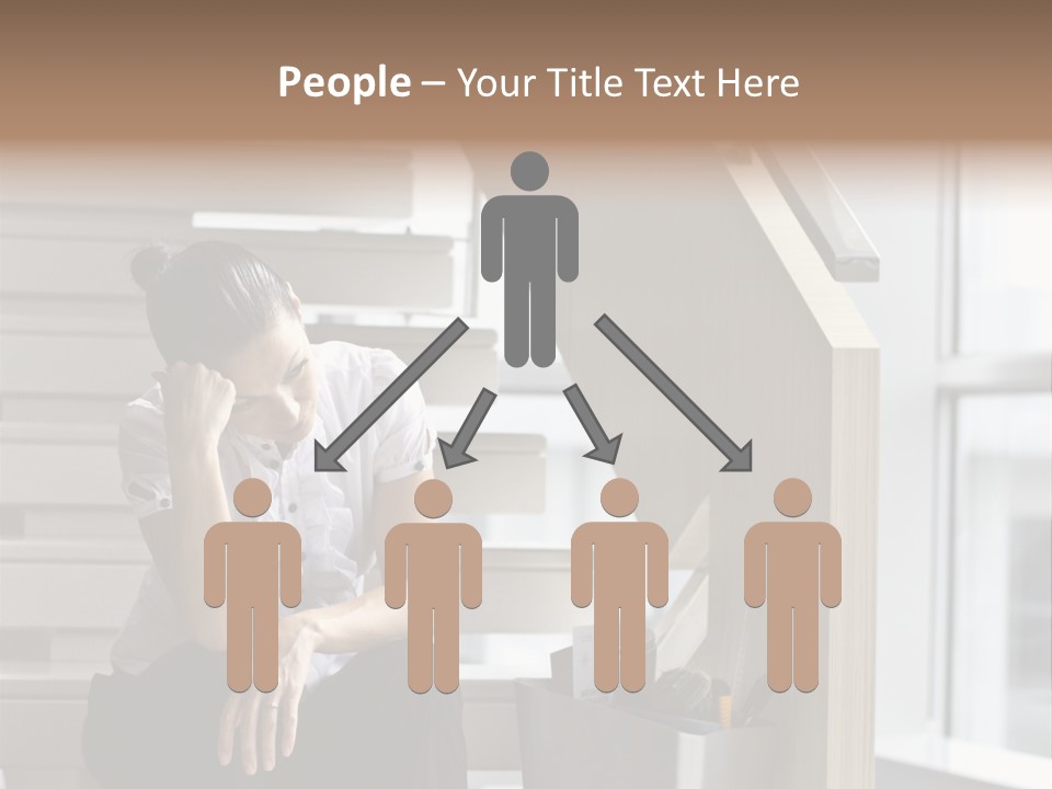 Depression One Person Waiting PowerPoint Template