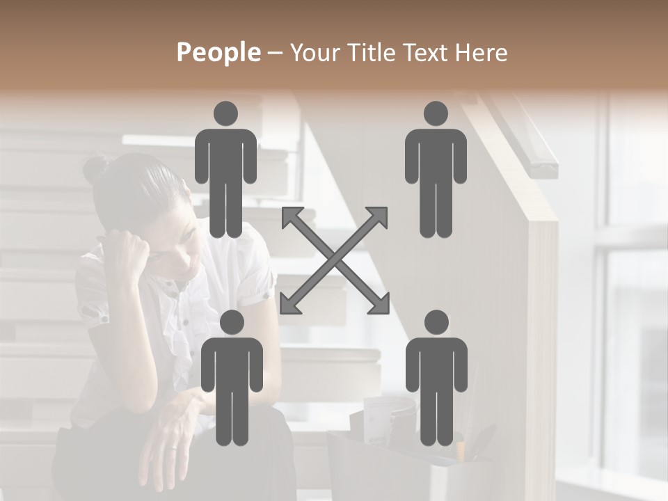 Depression One Person Waiting PowerPoint Template