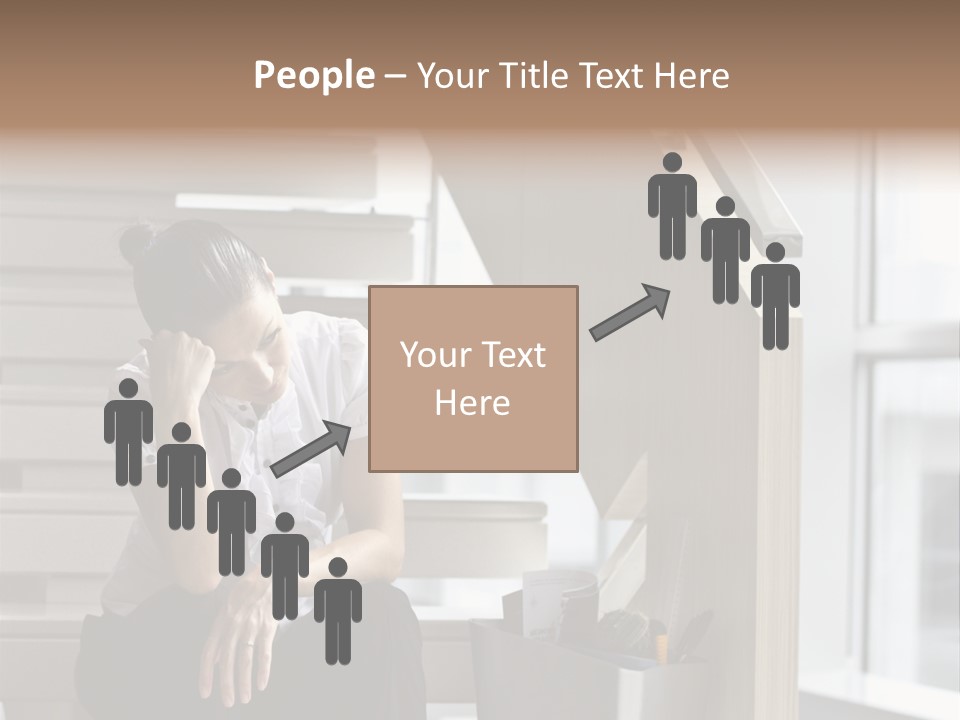 Depression One Person Waiting PowerPoint Template