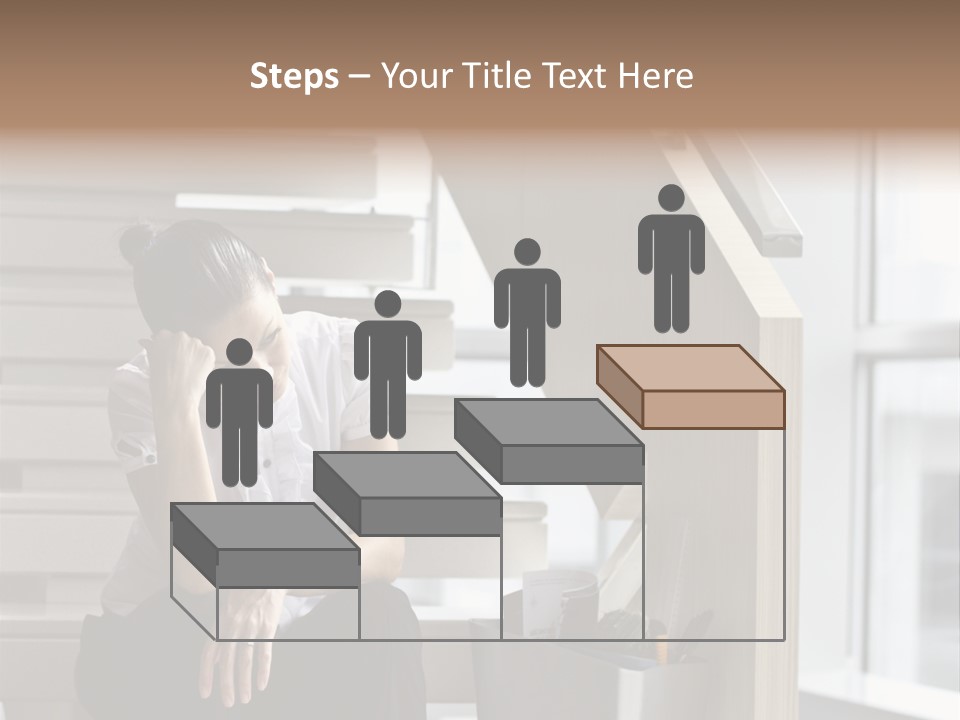 Depression One Person Waiting PowerPoint Template