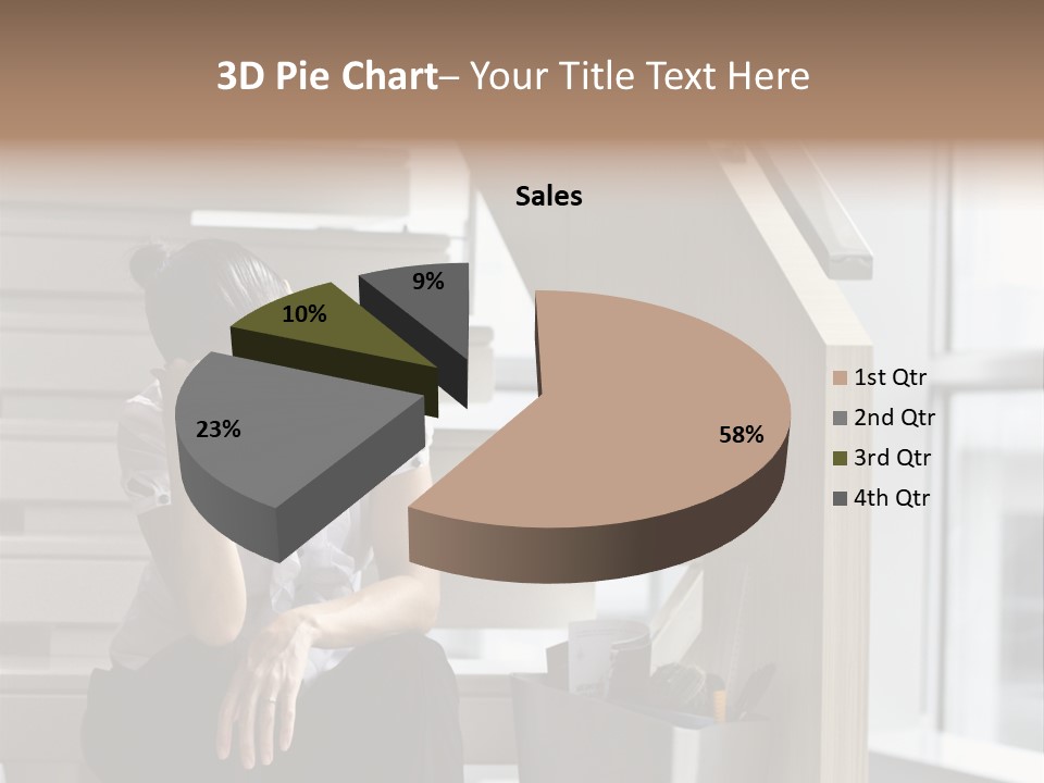 Depression One Person Waiting PowerPoint Template