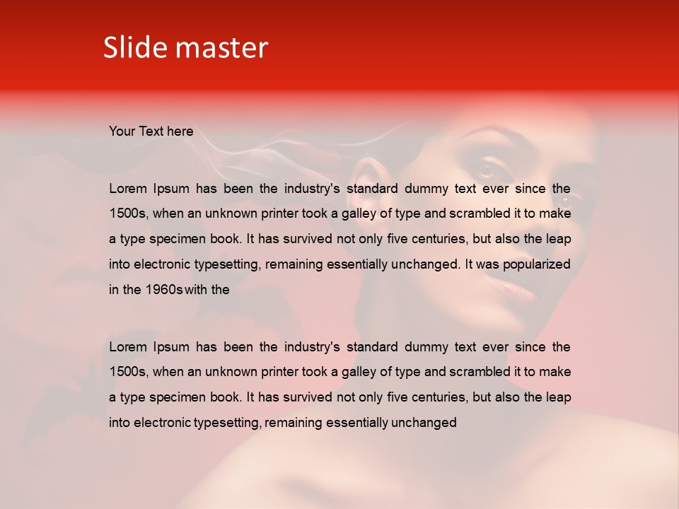 Caucasian Cruel Female PowerPoint Template