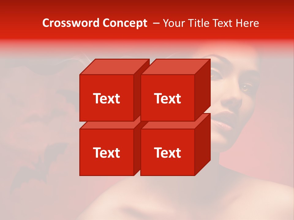 Caucasian Cruel Female PowerPoint Template