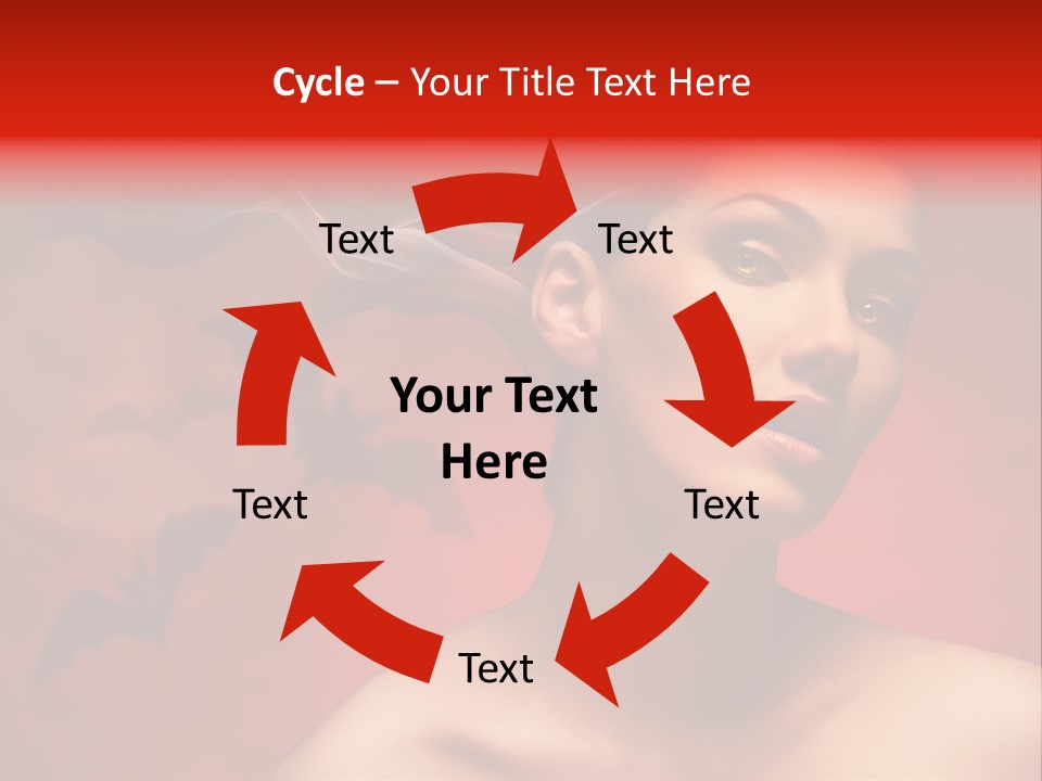 Caucasian Cruel Female PowerPoint Template