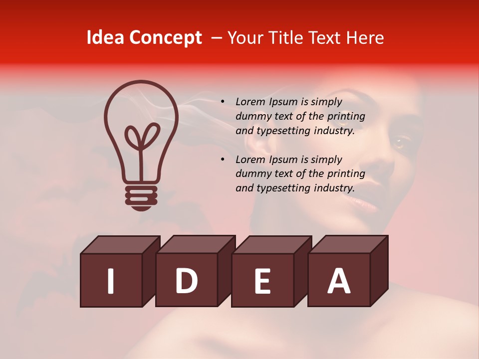 Caucasian Cruel Female PowerPoint Template