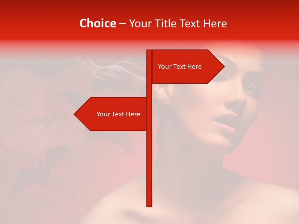 Caucasian Cruel Female PowerPoint Template