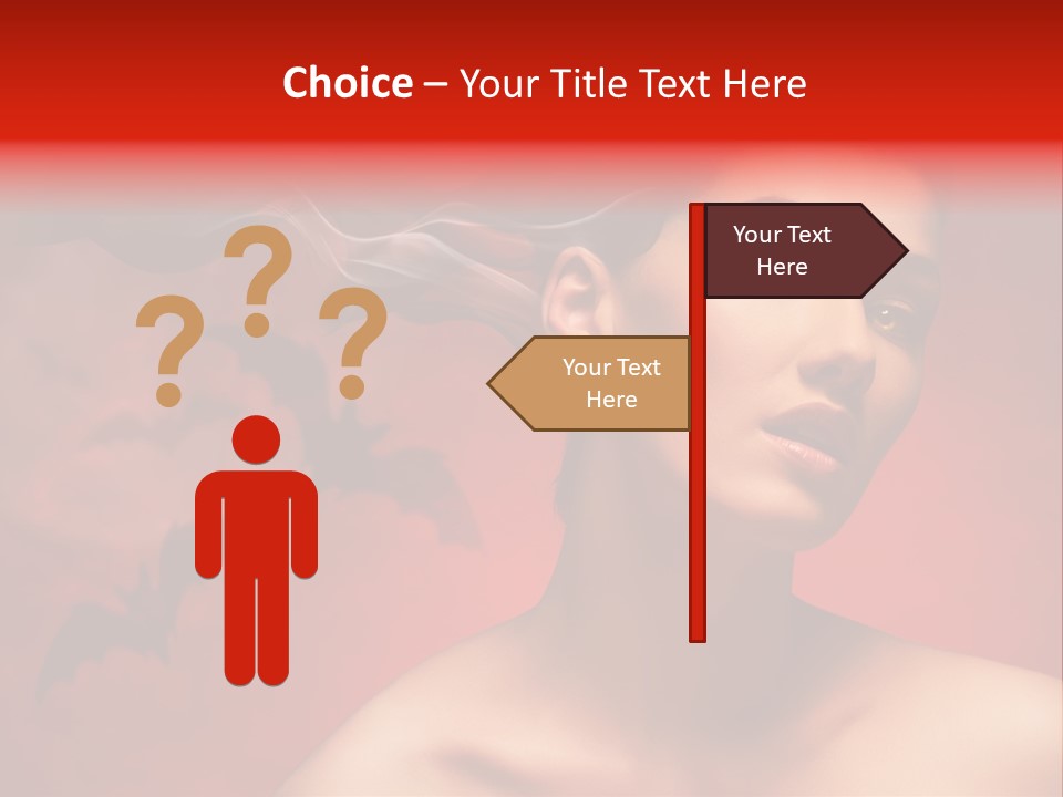 Caucasian Cruel Female PowerPoint Template