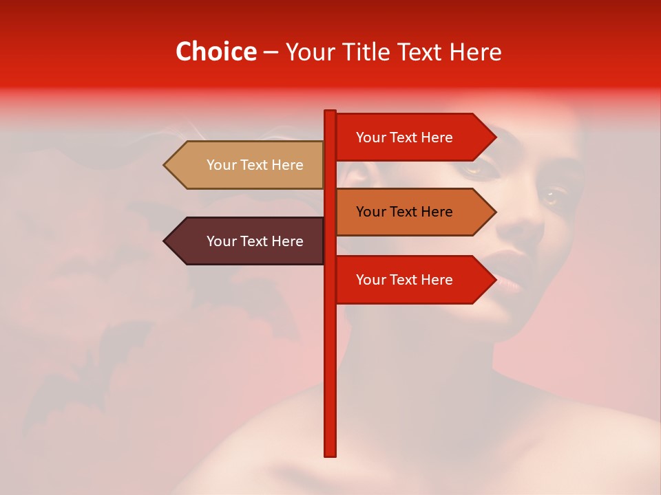 Caucasian Cruel Female PowerPoint Template