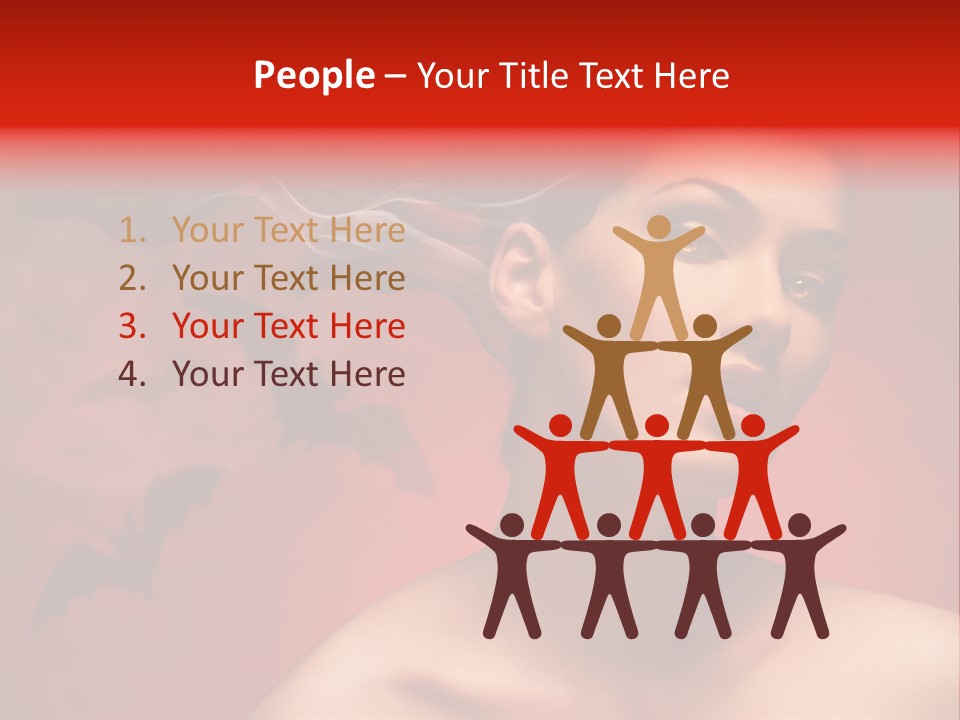 Caucasian Cruel Female PowerPoint Template