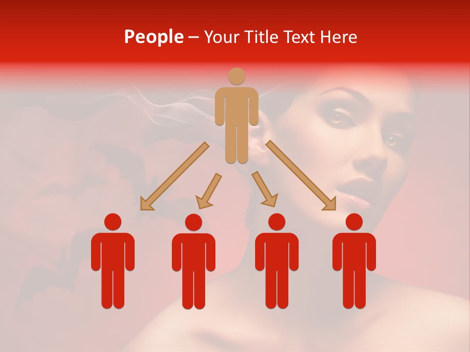 Caucasian Cruel Female PowerPoint Template