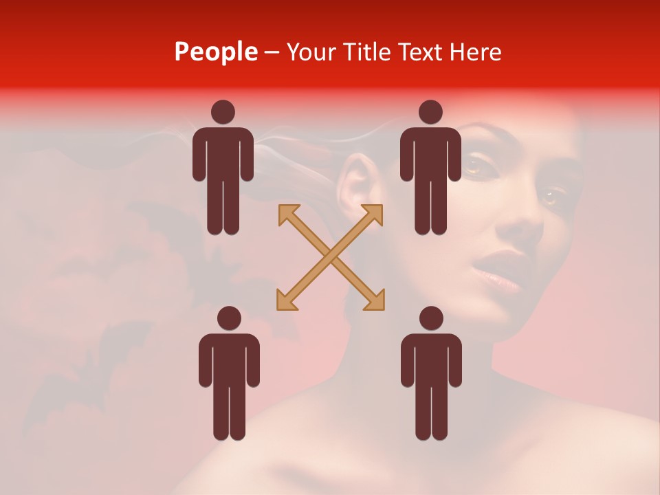 Caucasian Cruel Female PowerPoint Template