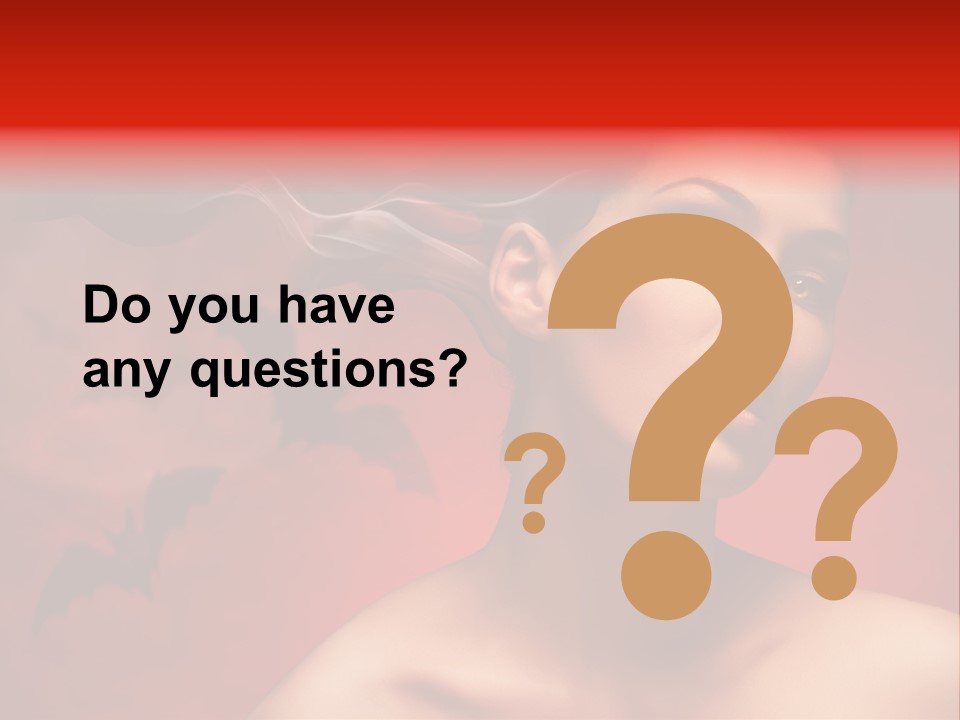 Caucasian Cruel Female PowerPoint Template