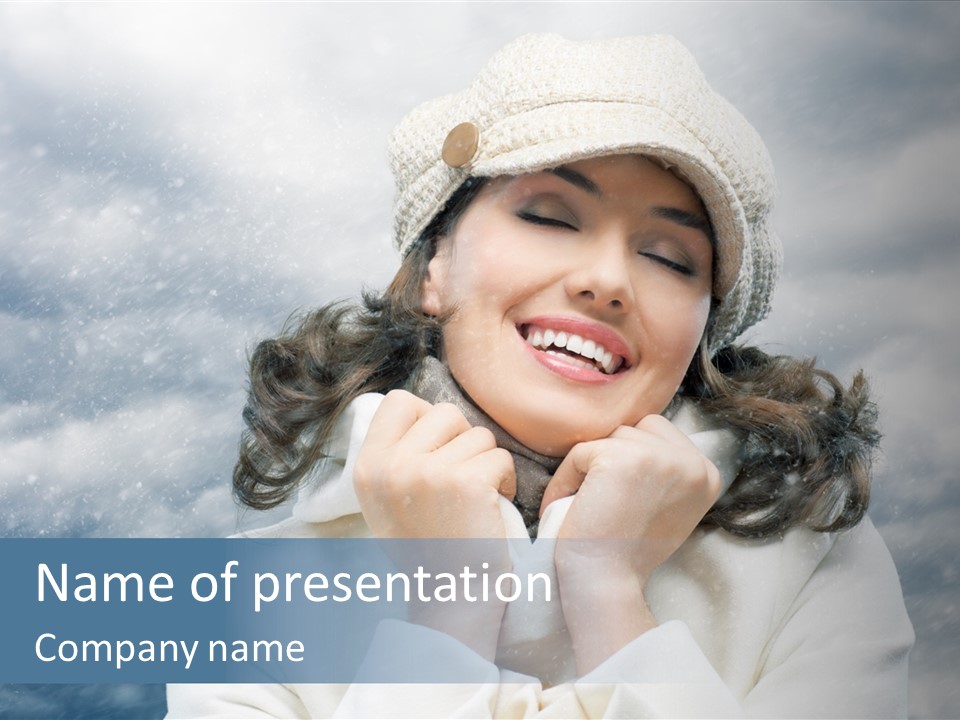 Beautiful Close Up Frost PowerPoint Template