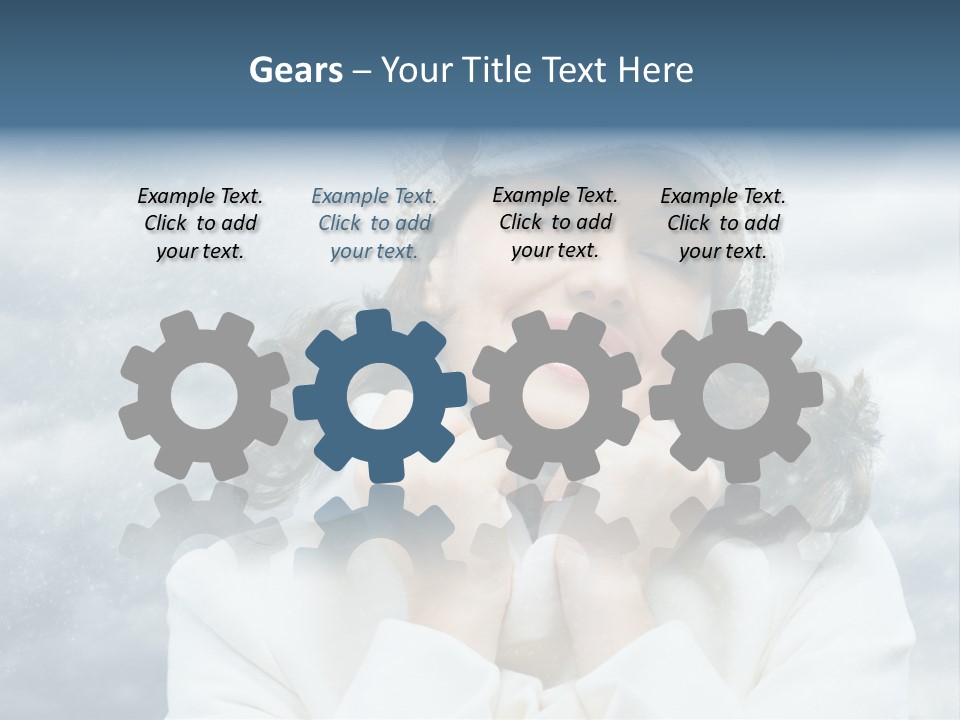 Beautiful Close Up Frost PowerPoint Template