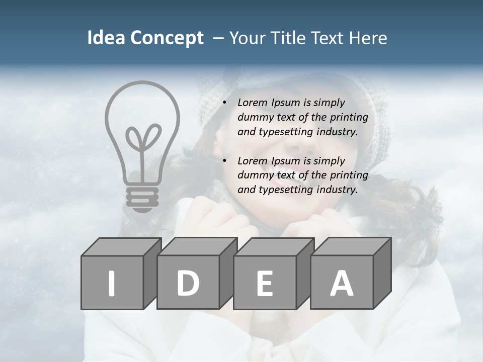 Beautiful Close Up Frost PowerPoint Template