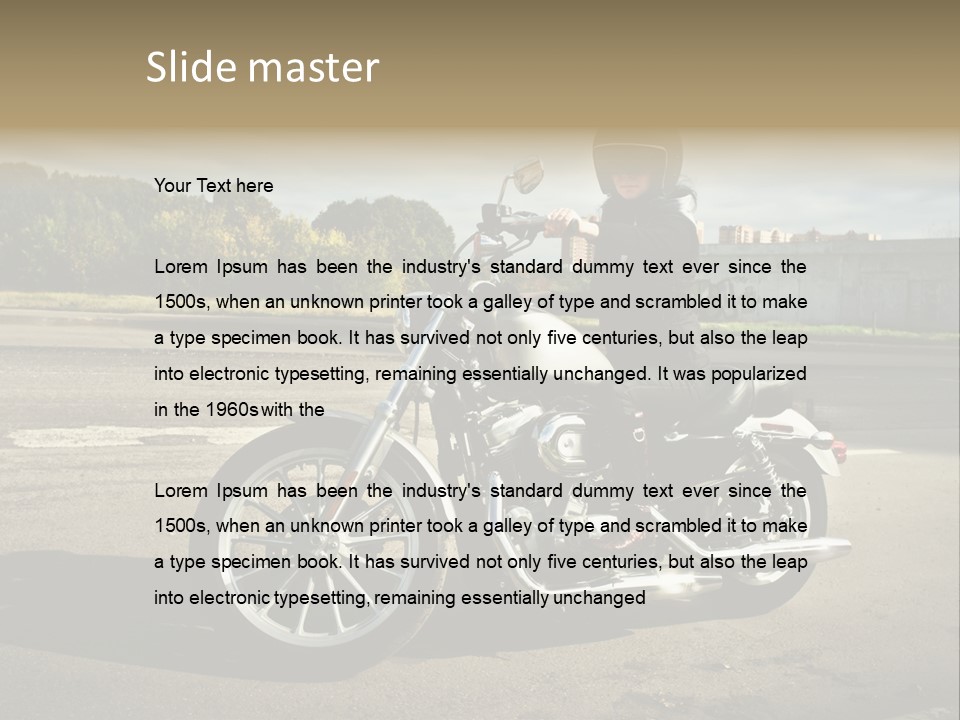 Journey Motorcycle Wheel PowerPoint Template