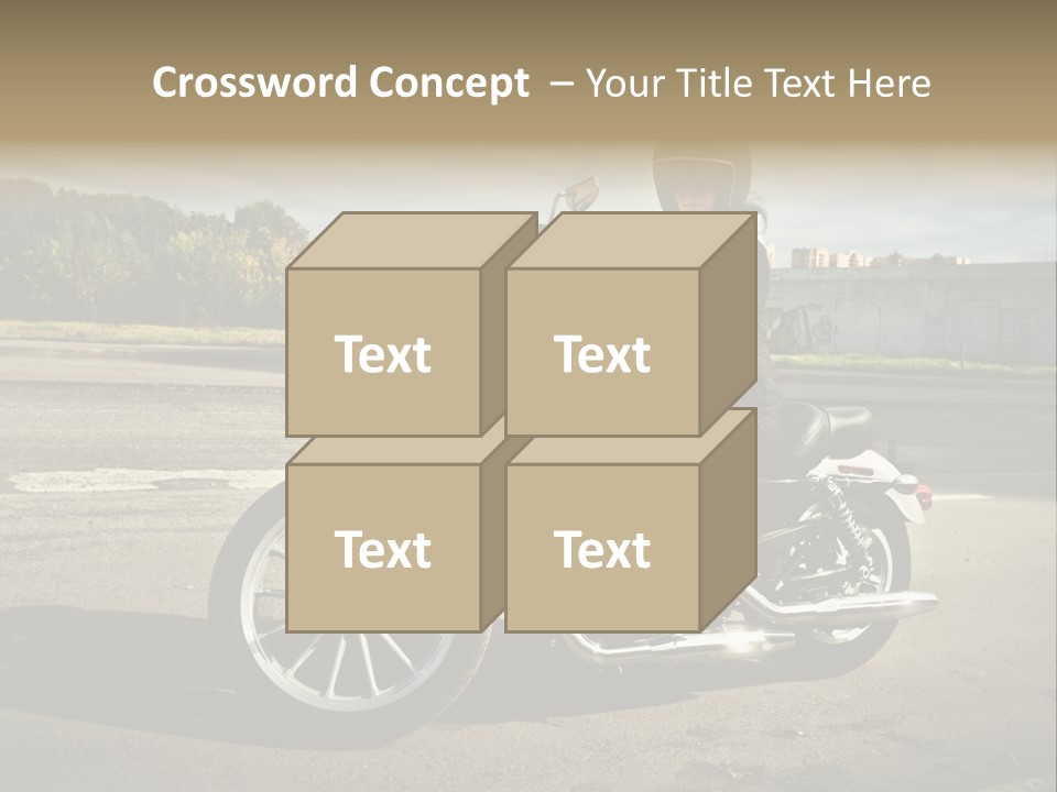 Journey Motorcycle Wheel PowerPoint Template