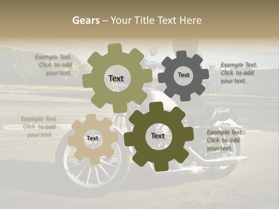 Journey Motorcycle Wheel PowerPoint Template
