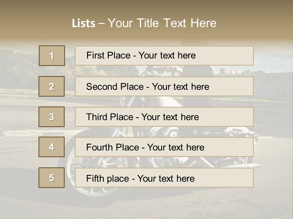 Journey Motorcycle Wheel PowerPoint Template