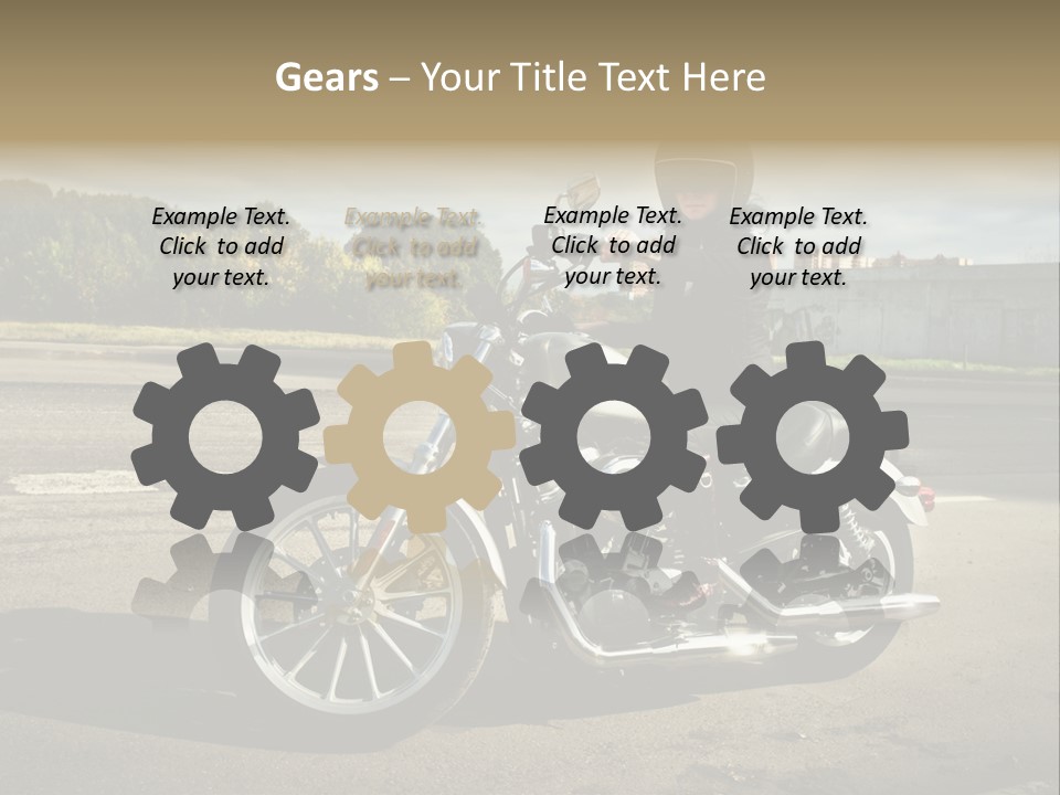 Journey Motorcycle Wheel PowerPoint Template