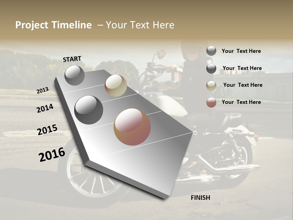 Journey Motorcycle Wheel PowerPoint Template
