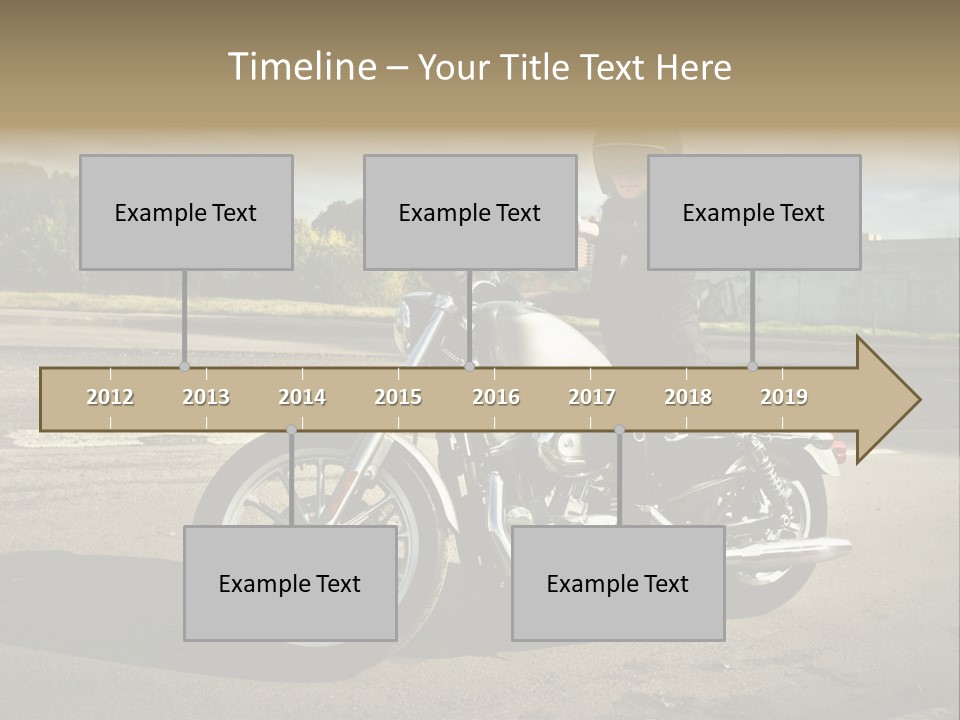 Journey Motorcycle Wheel PowerPoint Template