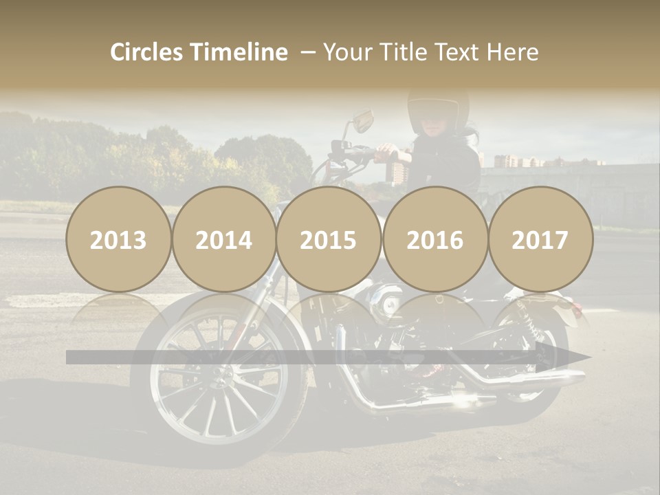 Journey Motorcycle Wheel PowerPoint Template